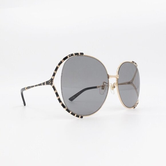 Gucci GG0595 Round Sunglasses Black Gray OS - Picture 2 of 16